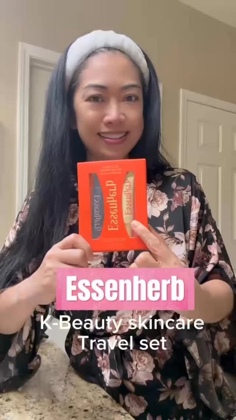 Instagram post by @hafachamorita for Stack Influence. Caption reads: [...] in one skincare @essenherb_global....