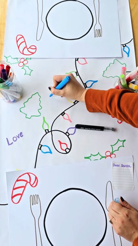 Instagram post by @katie_rose_family for Baker Ross. Caption reads: 𝗖𝗵𝗿𝗶𝘀𝘁𝗺𝗮𝘀 𝗔𝗰𝘁𝗶𝘃𝗶𝘁𝘆 𝗧𝗮𝗯𝗹𝗲....