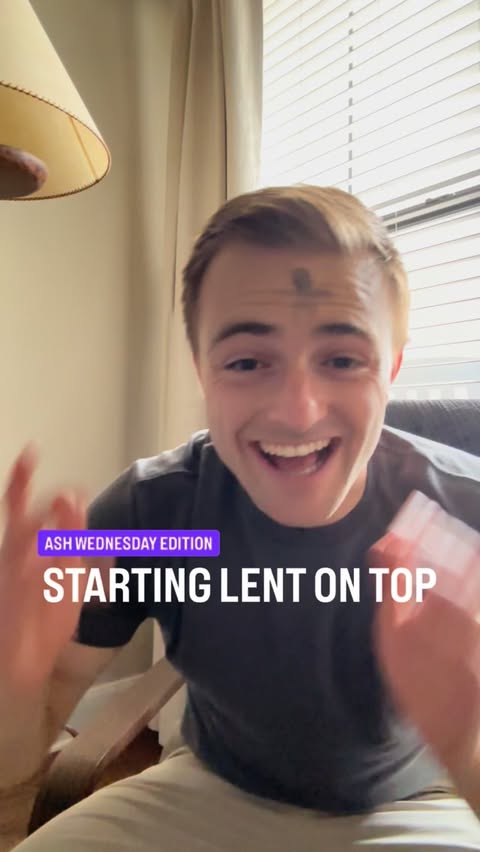 Instagram post by @catholiclayman for Hallow. Caption reads: COMMENT LENT 💜 For 90 days free on Hallow! #lent....