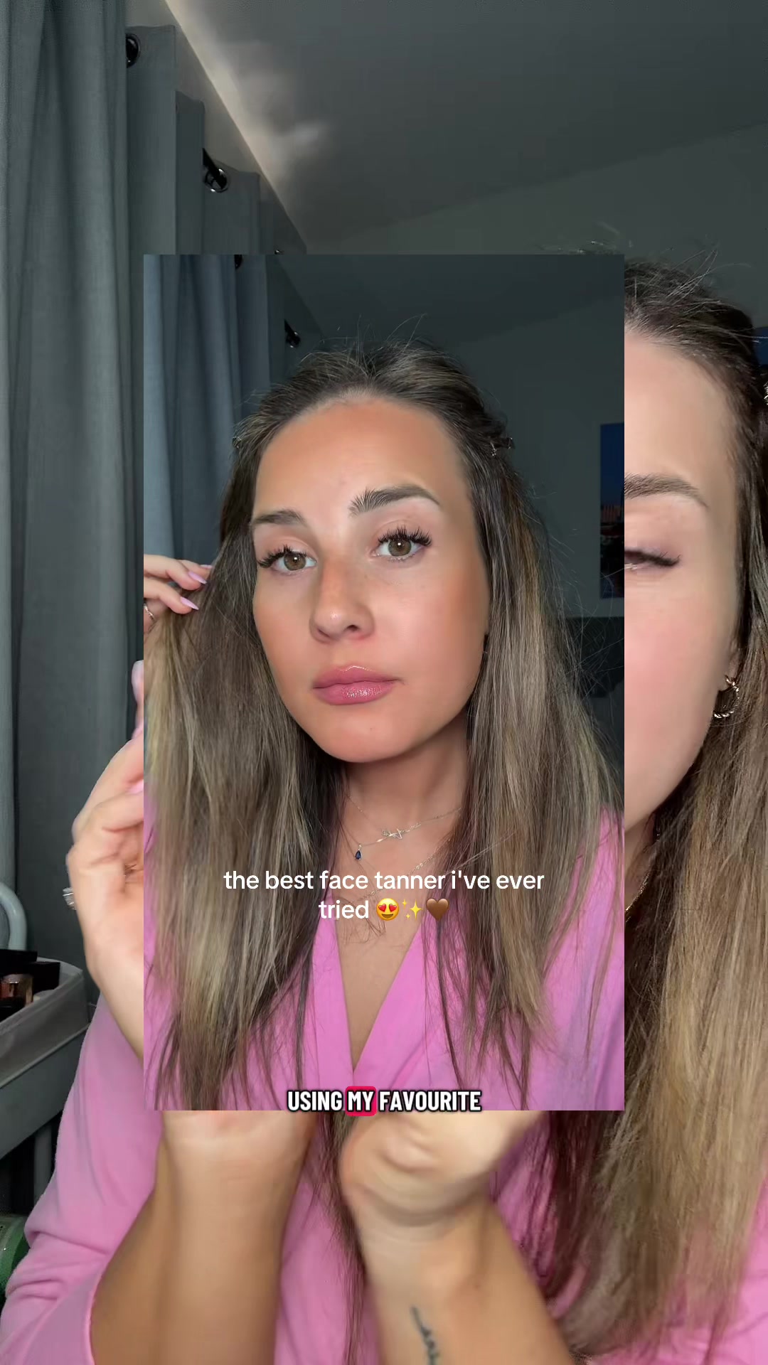 TikTok post by @baileyheitzmann for Cocoandeve. Caption reads: [...] #glowingskin #cocoandevepartner.