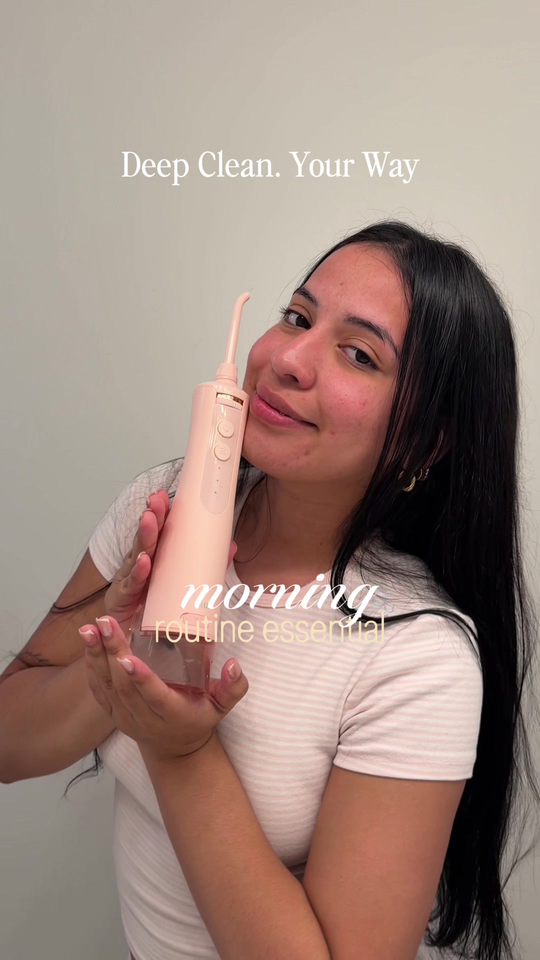 TikTok post by @anyeiatienzo for Coslus. Caption reads: [...] a better routine✨🦷 I've been using the....