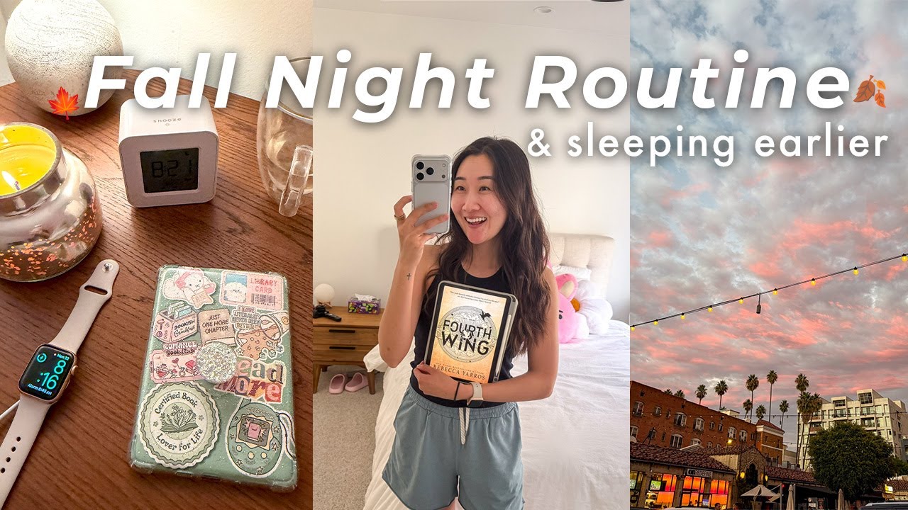 YouTube post by @mayaleex3 for ClassPass. Caption reads: Fall Night Routine 2025: a very REALISTIC routine....