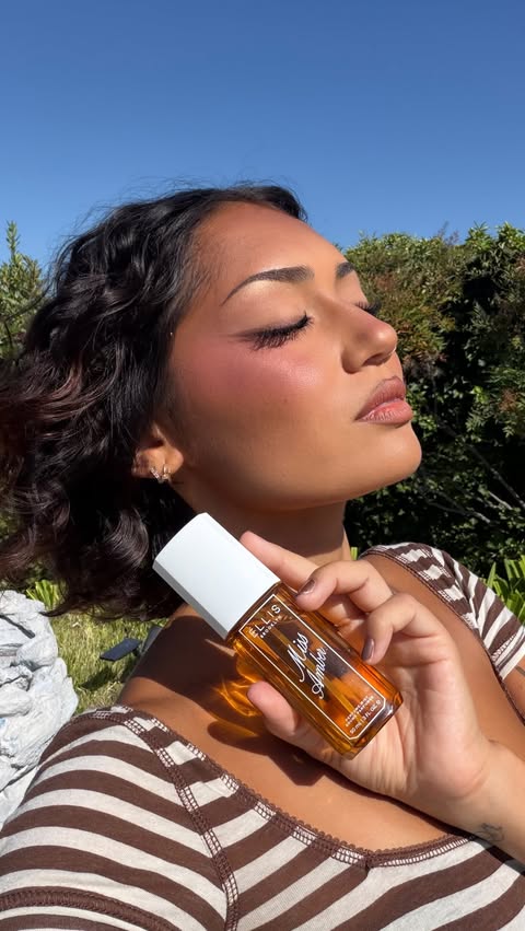 Instagram post by @avani for ELLIS BROOKLYN. Caption reads: [...] YOU 🍊🍨🧡🪵 shop now at Sephora!....