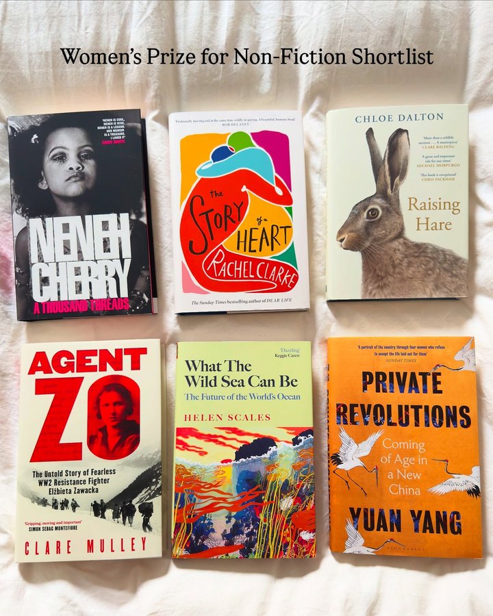 Instagram post by @bookmarkonthewall for Women's Prize. Caption reads: Meet the Women’s Prize for Non-Fiction Shortlist....