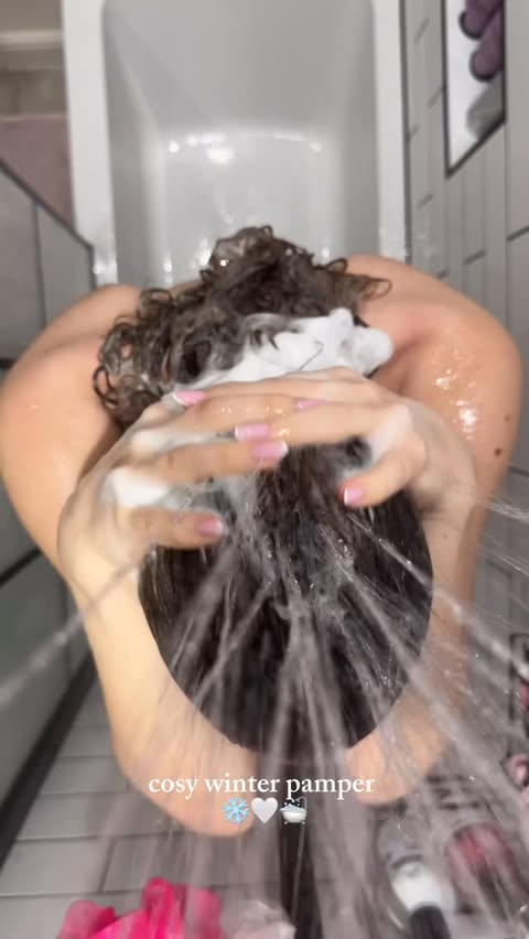 Instagram post by @blueusual for FENTY SKIN. Caption reads: [...] @dove shower gel @rhode glazing milk*....