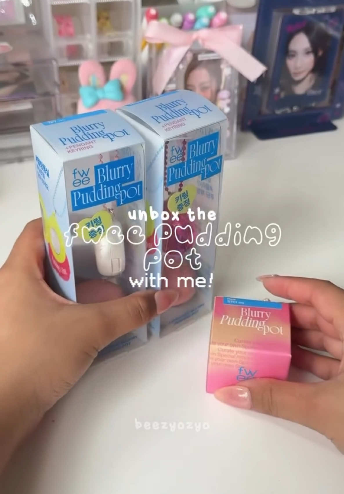 TikTok post by @beezyozyoo for Fwee Makeup. Caption reads: this has been my holy grail product for MONTHS....