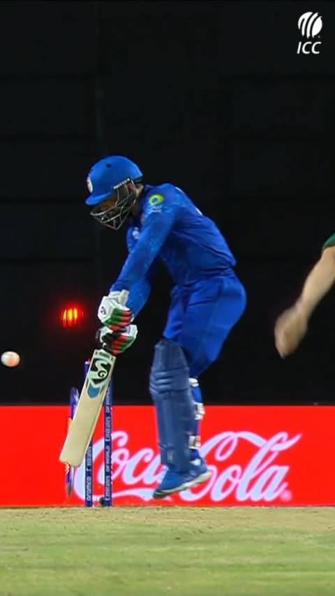 Instagram post by @proteasmencsa for ICC T20 World Cup. Caption reads: Anrich Nortje at his brilliant best 💥

#cricket....