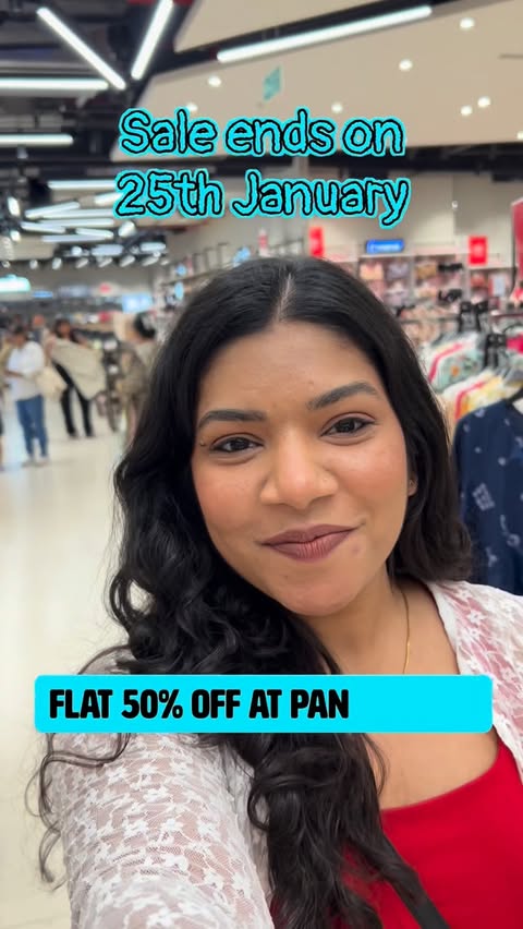 Instagram post by @shopping_executive_ for Pantaloons. Caption reads: This @pantaloonsfashion Flat 50% off sale is too....
