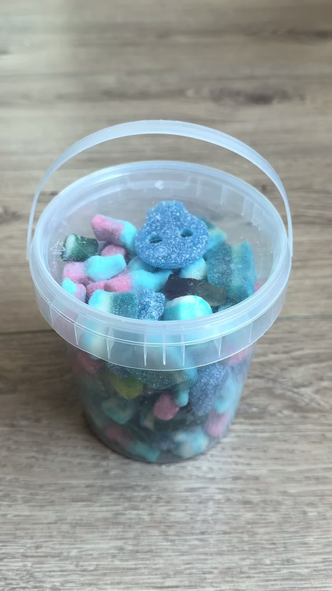TikTok post by @antonia16xo for Exploded Sweets. Caption reads: [...] To This Mega Blue Sweet Bucket From....