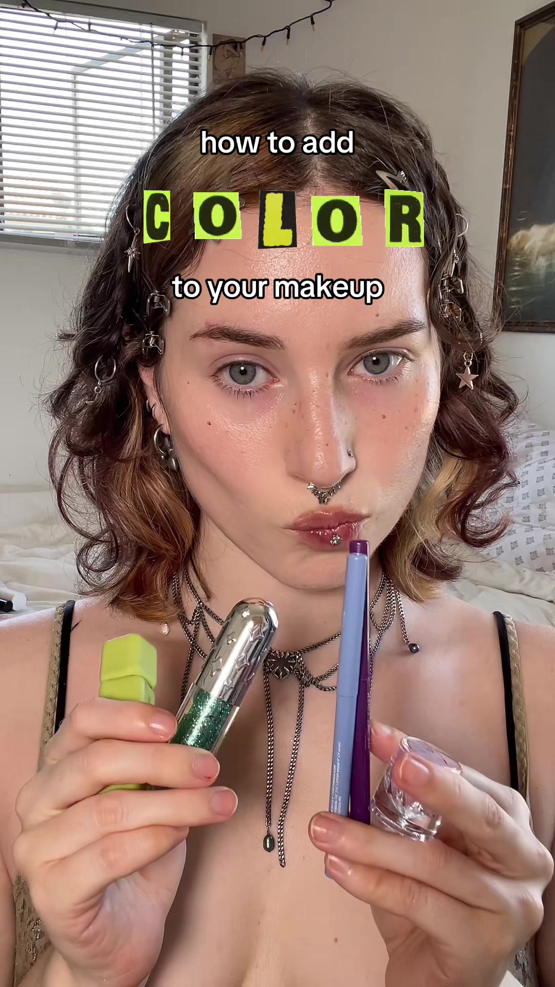 TikTok post by @oatmilkmakeup for Freck Beauty. Caption reads: ok the numbers for the products below correspond....