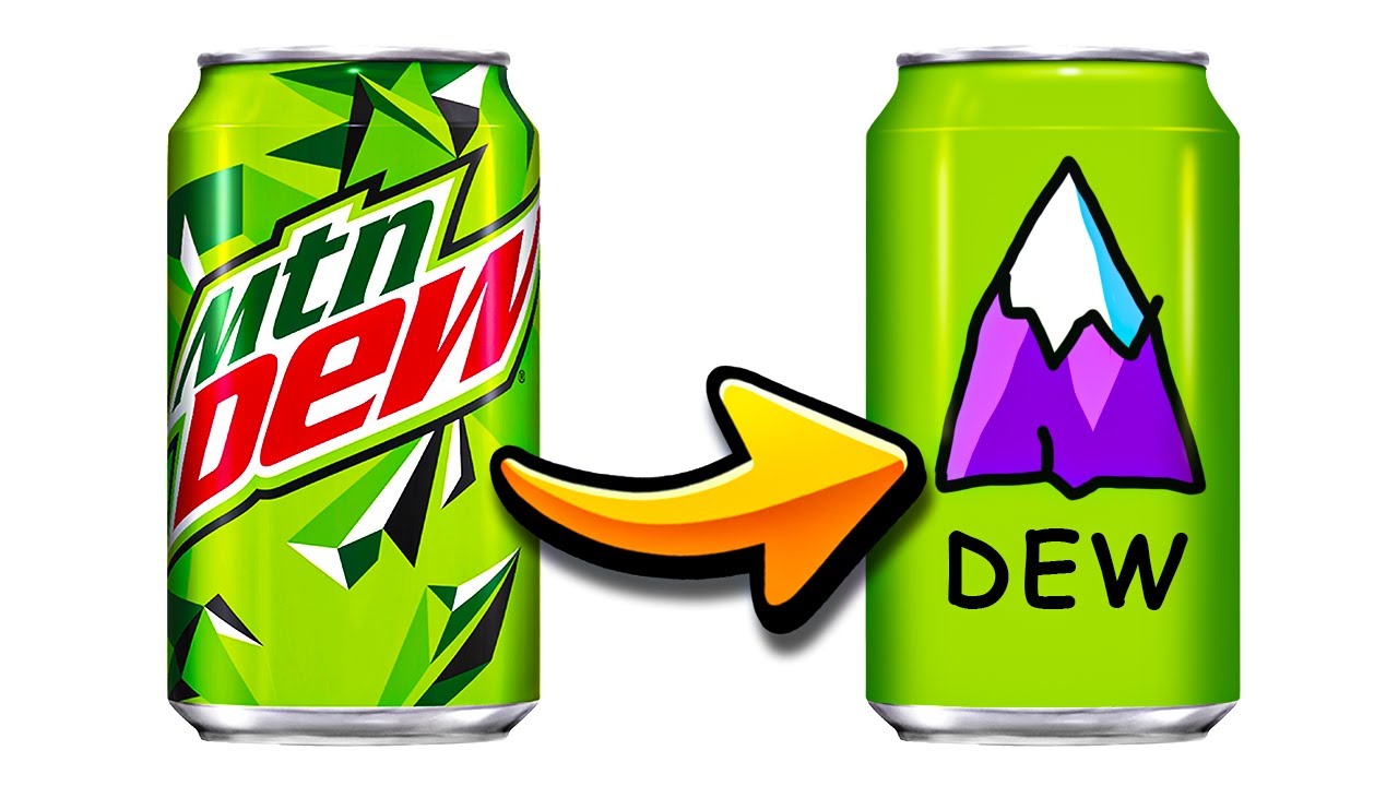 YouTube post by @BrandonShep for Kittl. Caption reads: I Oversimplified Famous Products... Again.