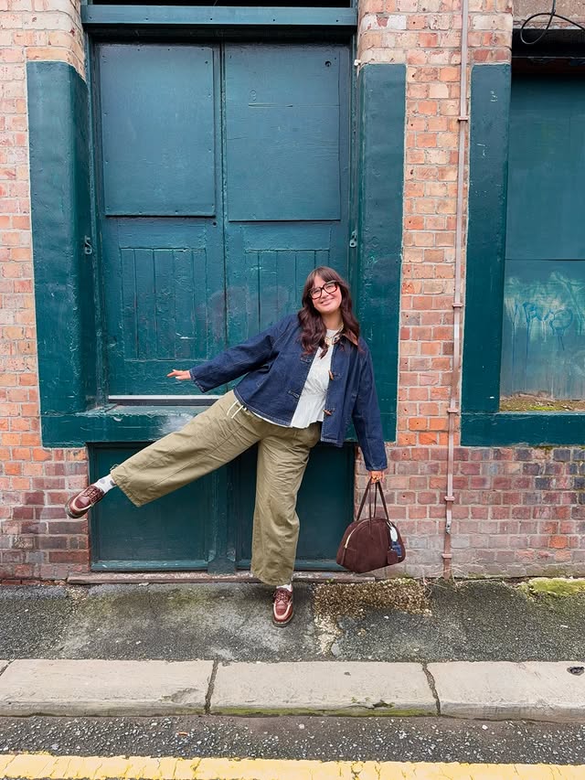 Instagram post by @lozzamann2 for Monsoon. Caption reads: [...] umbrella ☂️) (bag and jacket gifted by....