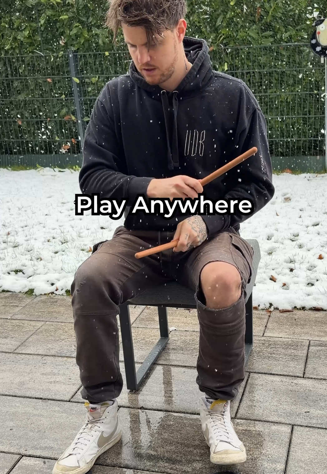 TikTok post by @danykufnerdrums for Aeroband. Caption reads: [...] https://bit.ly/42bSNSH #drums #drummer....