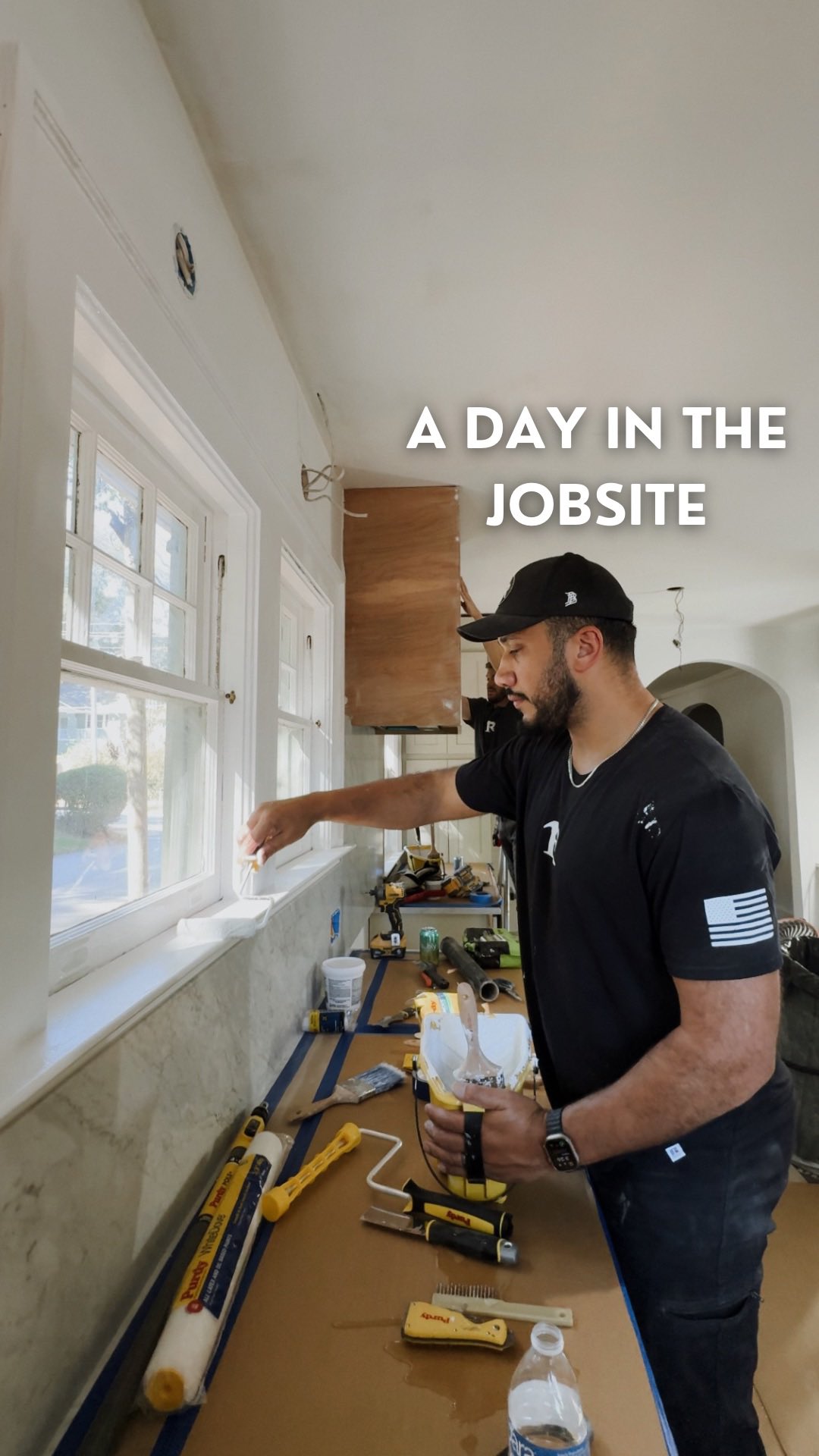 Instagram post by @ruizrenovations for Valspar. Caption reads: Kitchen progress is looking good! 👀 #ad

We’re....