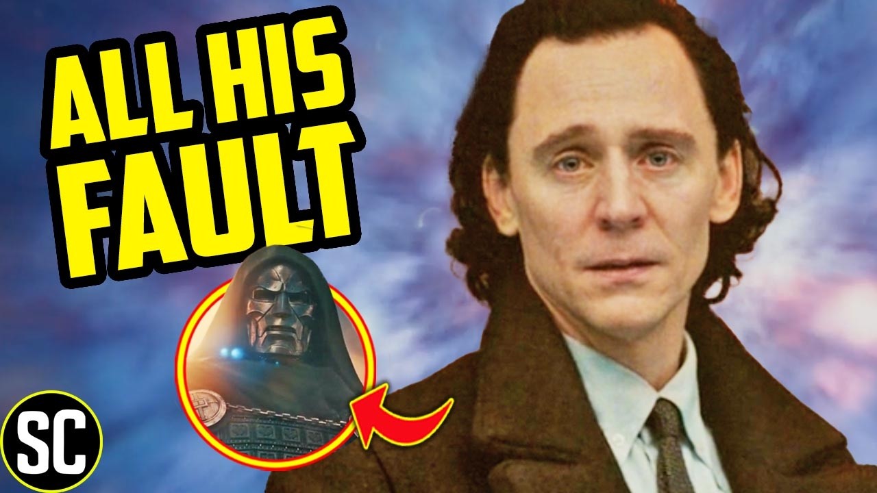 YouTube post by @ScreenCrush for Avrupabet Sosyal. Caption reads: How Loki Screwed Up and Created Dr. Doom.