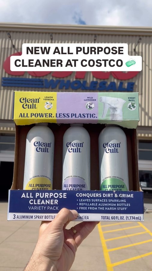 Instagram post by @costcofam4u for Cleancult. Caption reads: [...] affiliated with Costco 

#costcofam4u....
