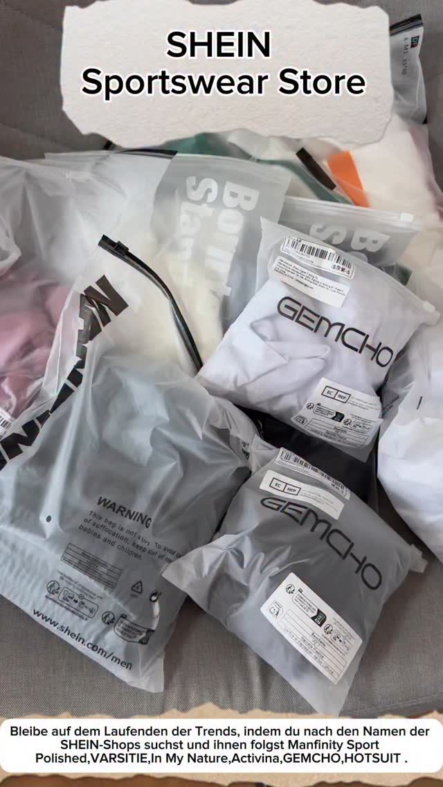 Instagram post by @ervini.style for Shein. Caption reads: AD/ SHEIN Sportswear  Store

Bleibe auf dem....