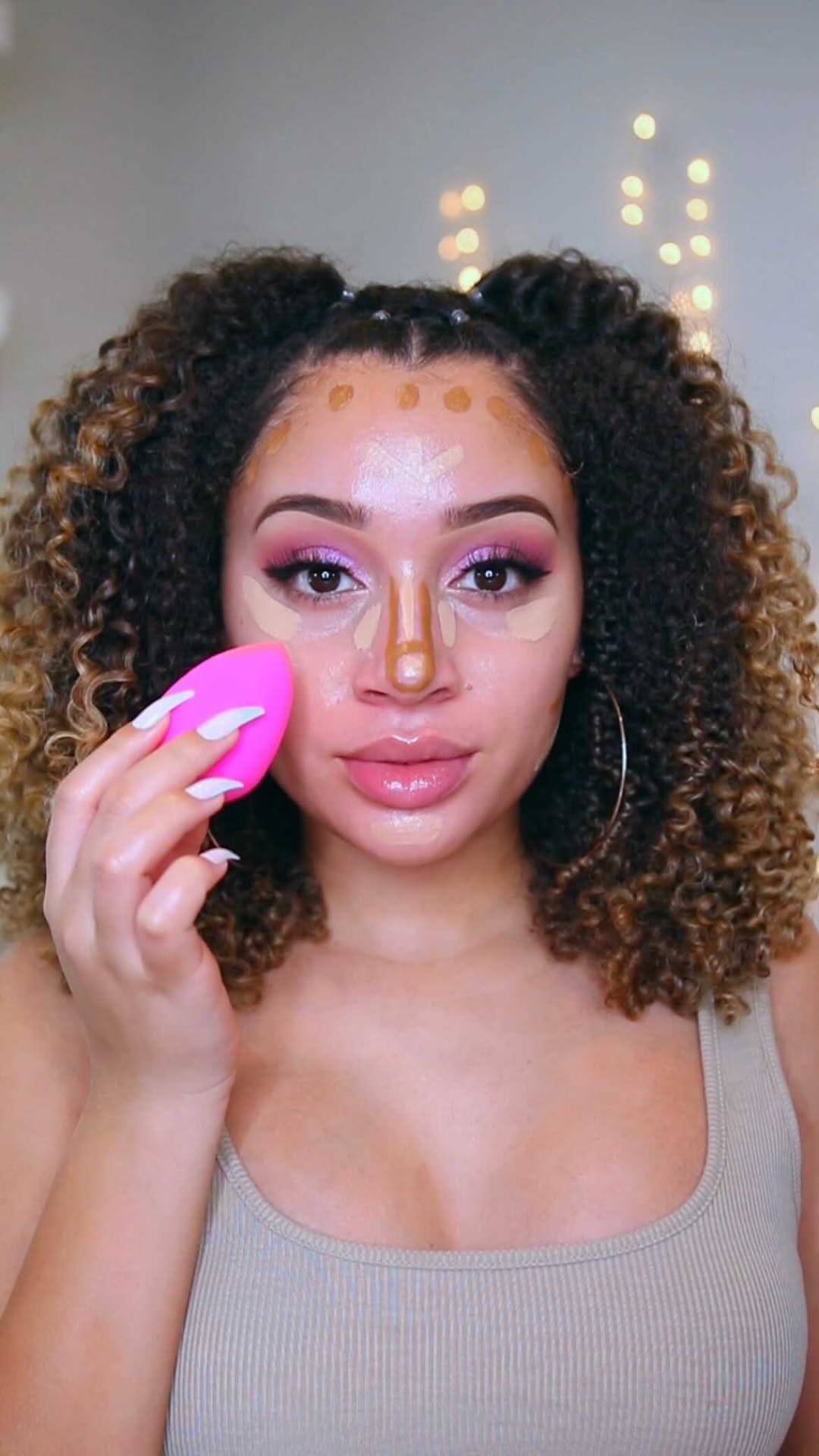 Instagram post by @lisette for The Beauty Crop. Caption reads: I love me some pink eyeshadow 💕✨ 
I created this....
