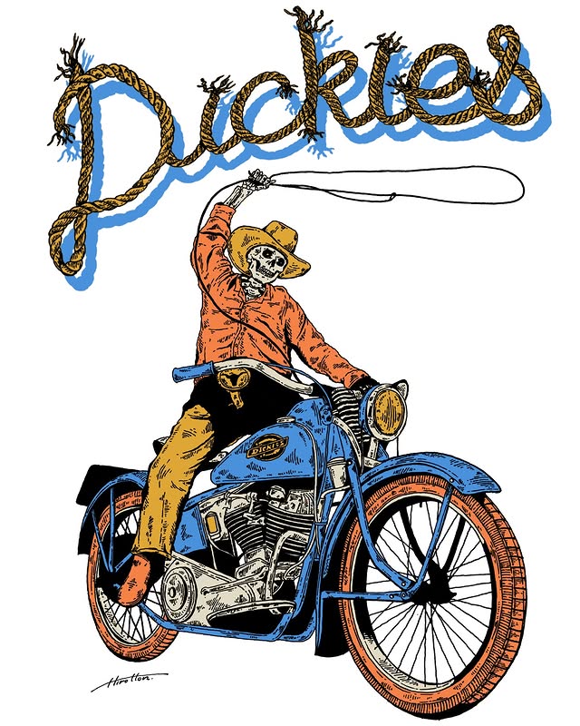 Instagram post by @hirotton for Dickies. Caption reads: 《Dickies x Hirotton T-collection》 [...].