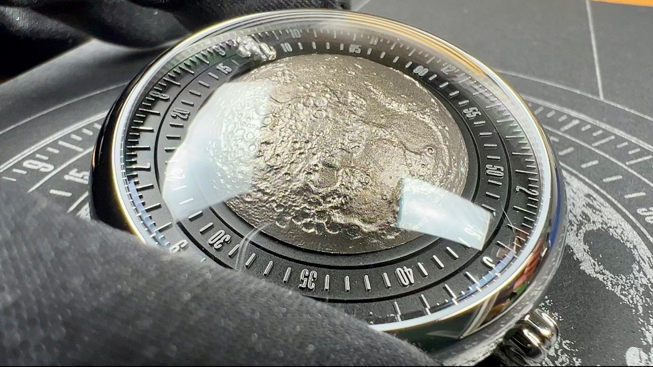 YouTube post by @NekkidWatchmaker for CIGA Design. Caption reads: This first man on the moon watch - The moonwalker....