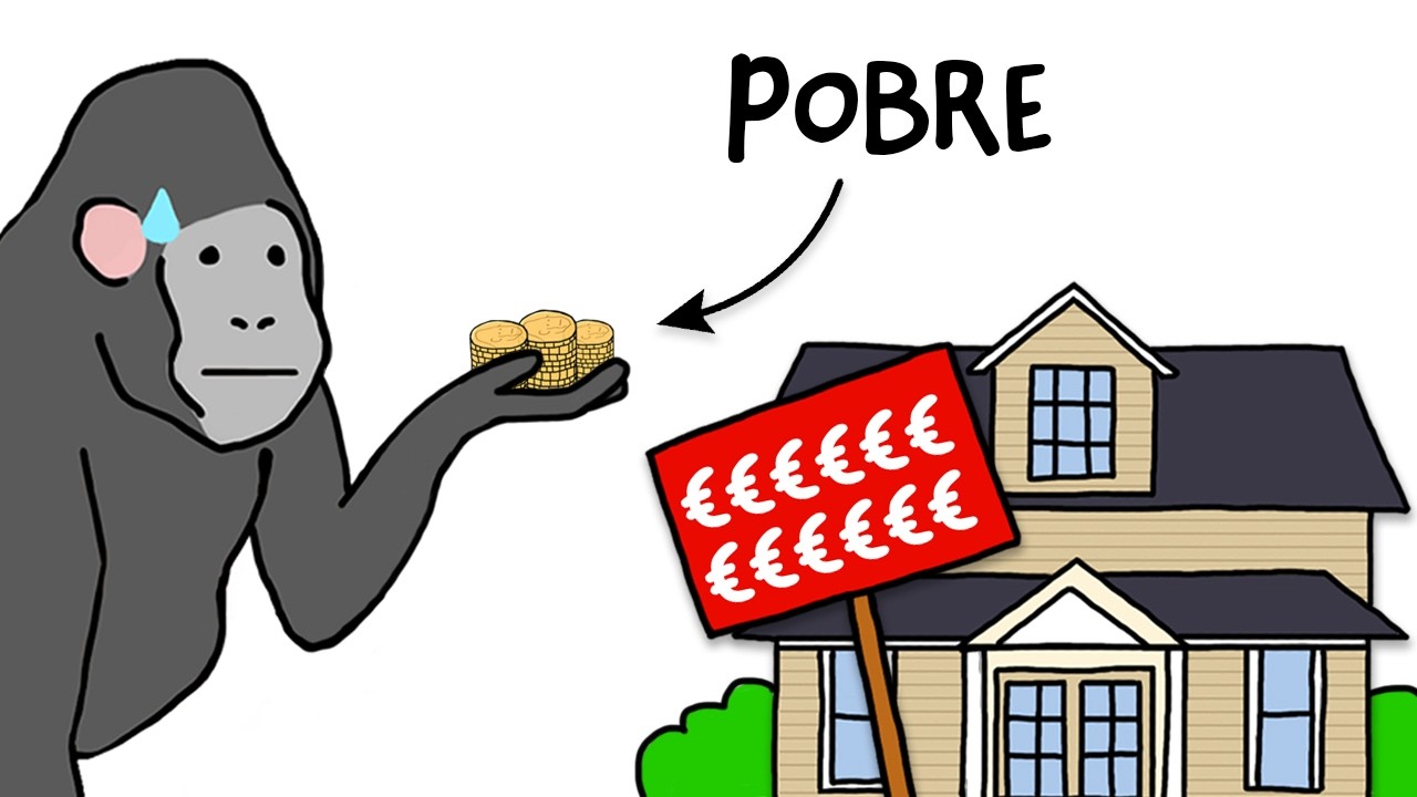 YouTube post by @ecomonos for Trade Republic. Caption reads: Because nobody can buy a house anymore, explained....