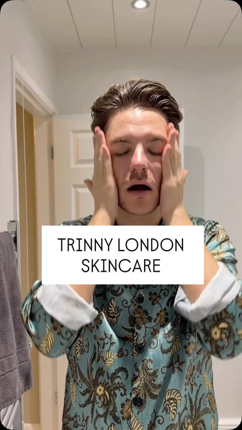 Instagram post by @christomkins1 for Trinny London. Caption reads: Feeling fresh with @trinnylondon 🤌🏻....