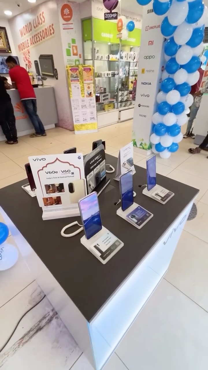 Instagram post by @rakshu_21 for Poorvika. Caption reads: ✨Poorvika Mobiles Anniversary Sale✨
Celebrate with....