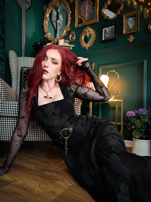 Instagram post by @punky.pixiee for KILLSTAR. Caption reads: [...] NECKLACE • Dress and belt gifted from....