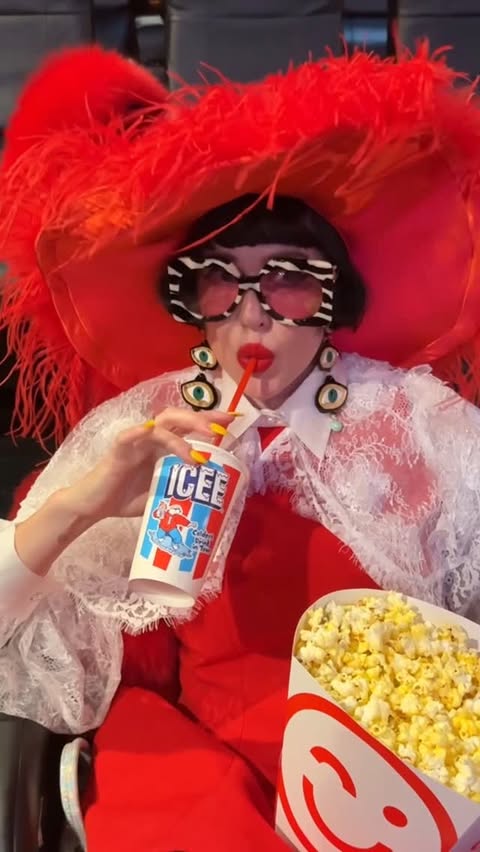 Instagram post by @afashionnerd for Cinemark Theatres. Caption reads: GRWM to go watch The Devil Wears Prada 2....