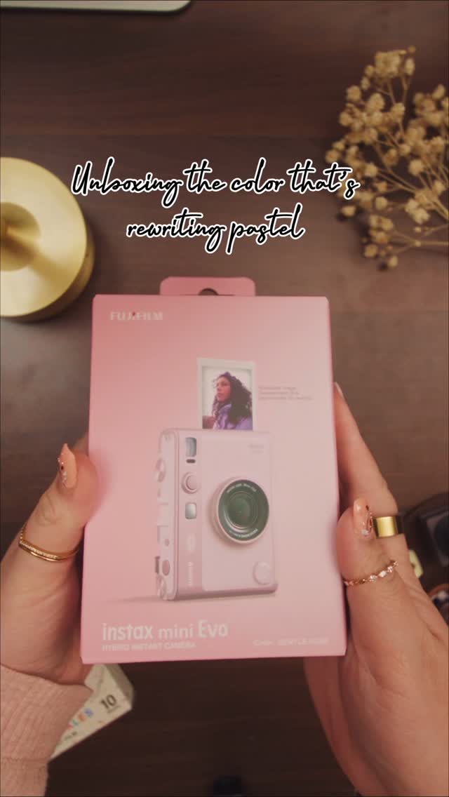 Instagram post by @cestlabby for Instax. Caption reads: *ad| The pink of your dreams — meet @instaxnz mini....