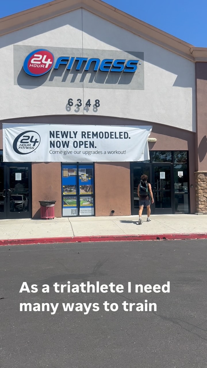 Instagram post by @theescapade for 24 Hour Fitness. Caption reads: [...] Swim, and everything in between.....