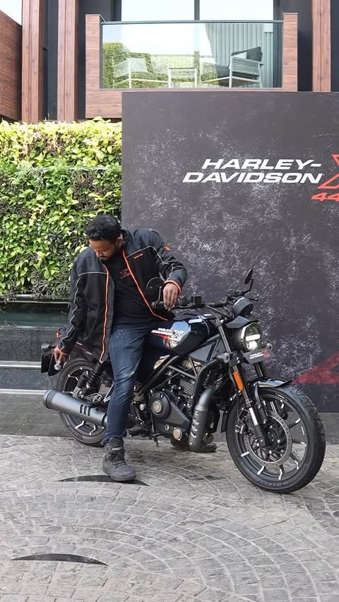Instagram post by @meher_gearhead for Harley-Davidson. Caption reads: Harley-Davidson X440T has been one of the finest....