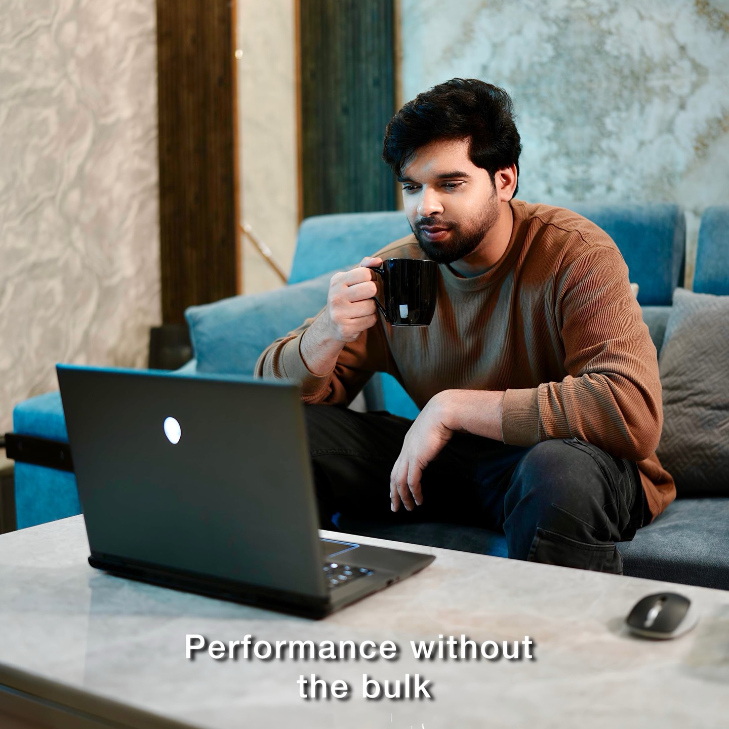 Instagram post by @shivadityabarjatya for ALIENWARE. Caption reads: [...] up my content game with the Dell Alienware....