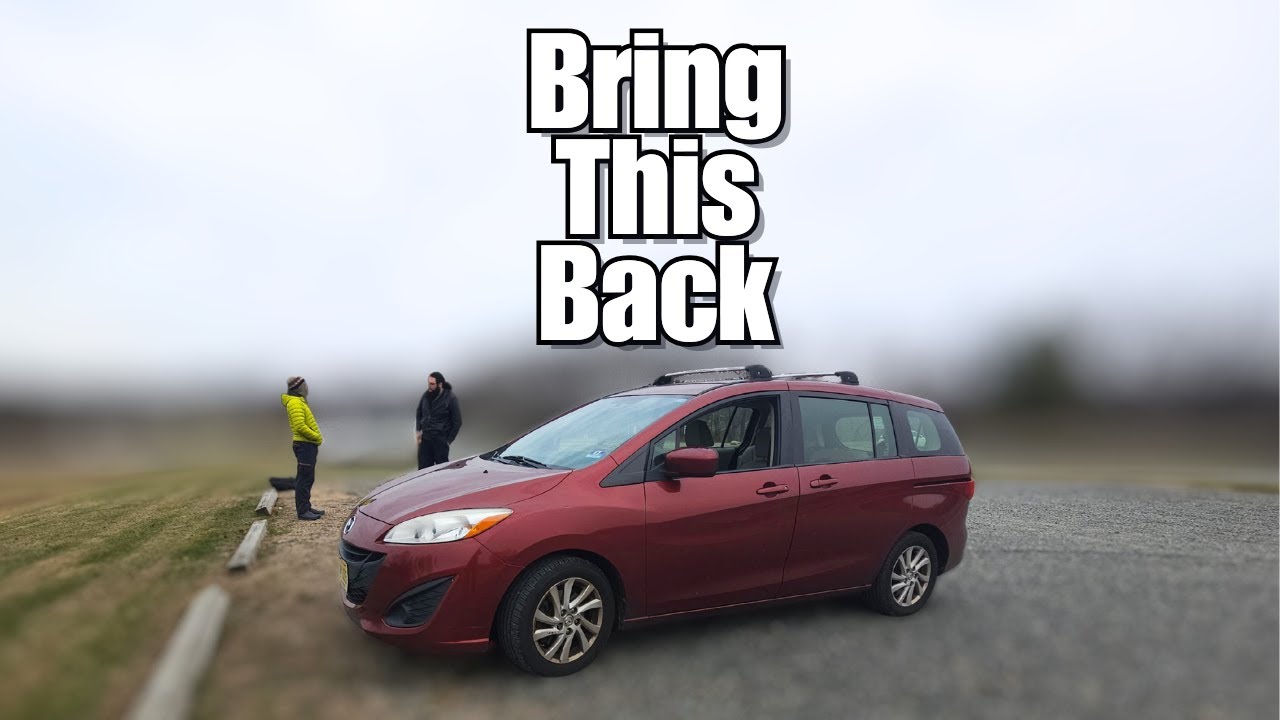 YouTube post by @RegularCars for Lasfit. Caption reads: 2012 Mazda5 Sport: Regular Car Reviews.