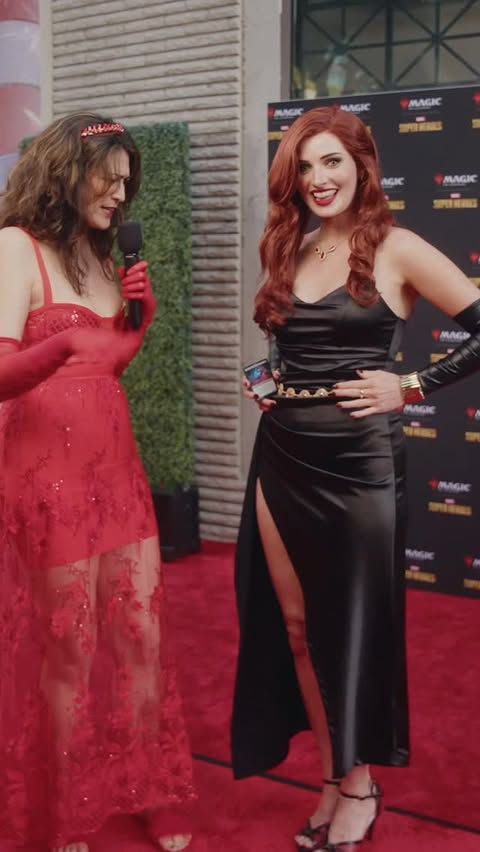 Instagram post by @alysontabbitha for Magic: The Gathering. Caption reads: I was asked to do a red carpet look inspired by....