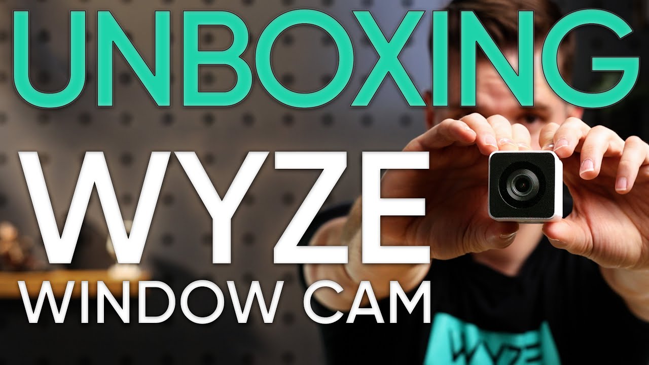 YouTube post by @wyze for Wyze. Caption reads: Wyze Window Cam Unboxing.