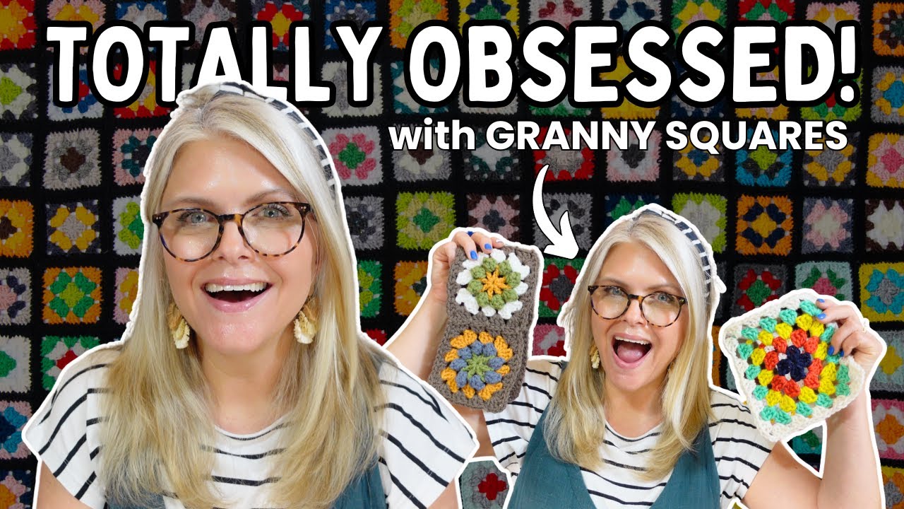 YouTube post by @EliseRoseCrochet for Crochet. Caption reads: The ULTIMATE Granny Square GUIDE (MUST HAVE Yarns,....