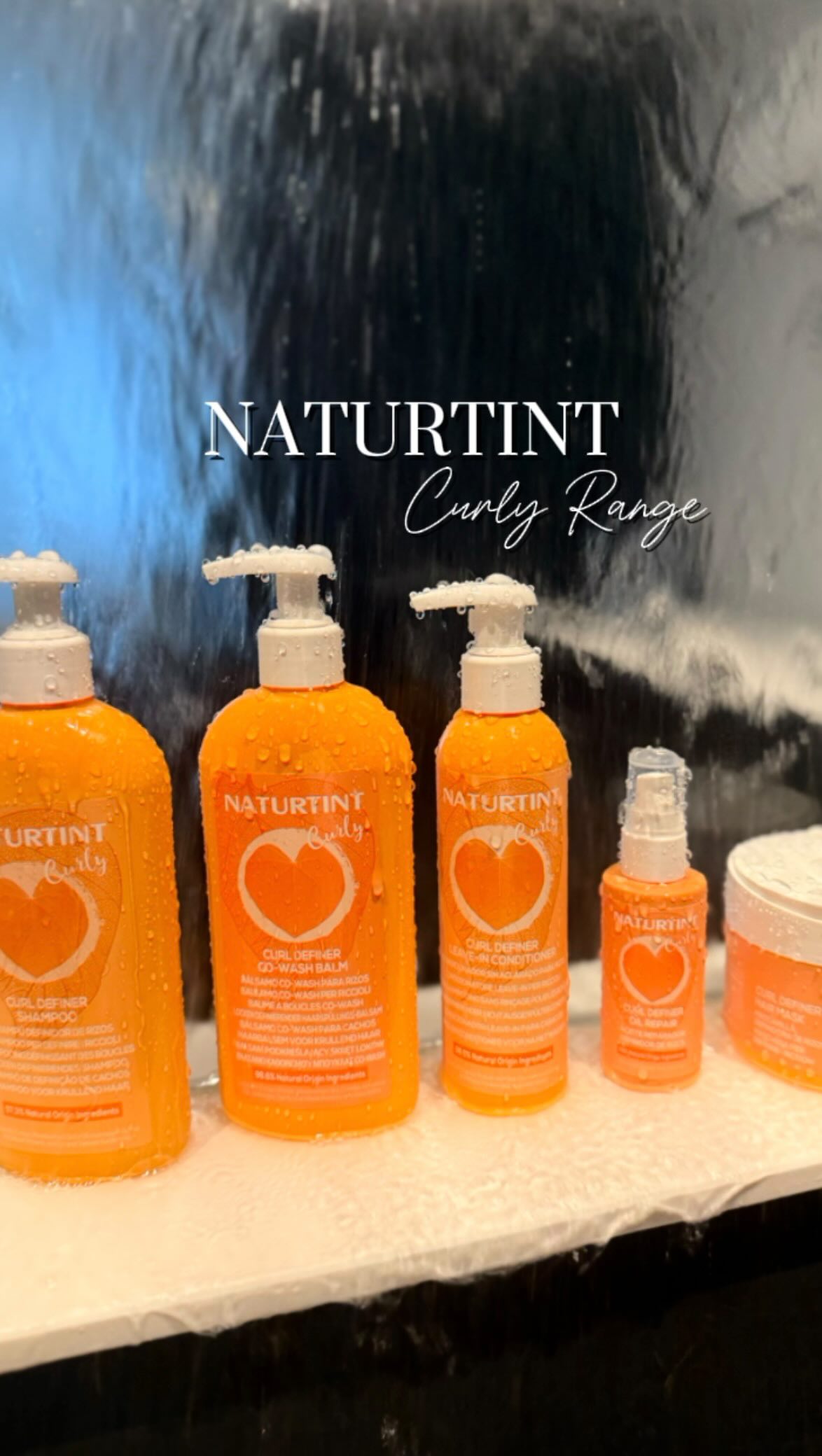 Instagram post by @temikaskye__ for NATURTINT. Caption reads: Week 1 of my curl journey with @naturtintuk curly....