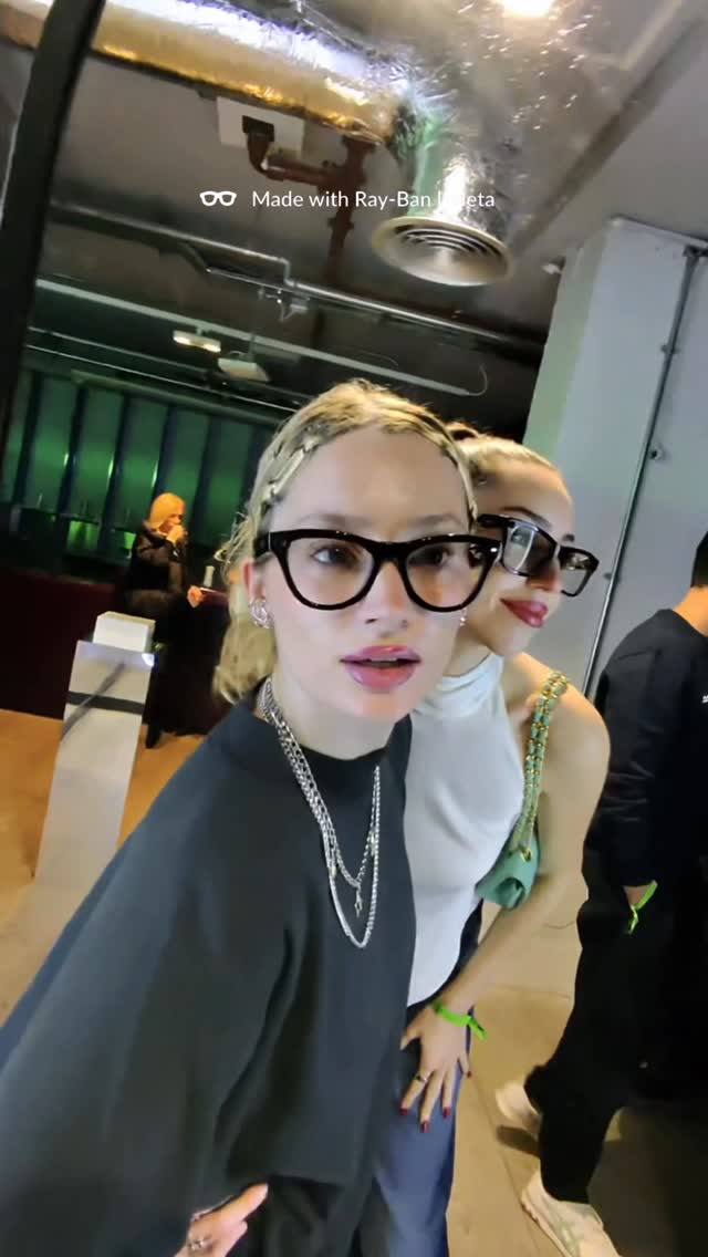 Instagram post by @sophmorelli for Ray-Ban. Caption reads: GRWM for the Paradigm Shift exhibition....