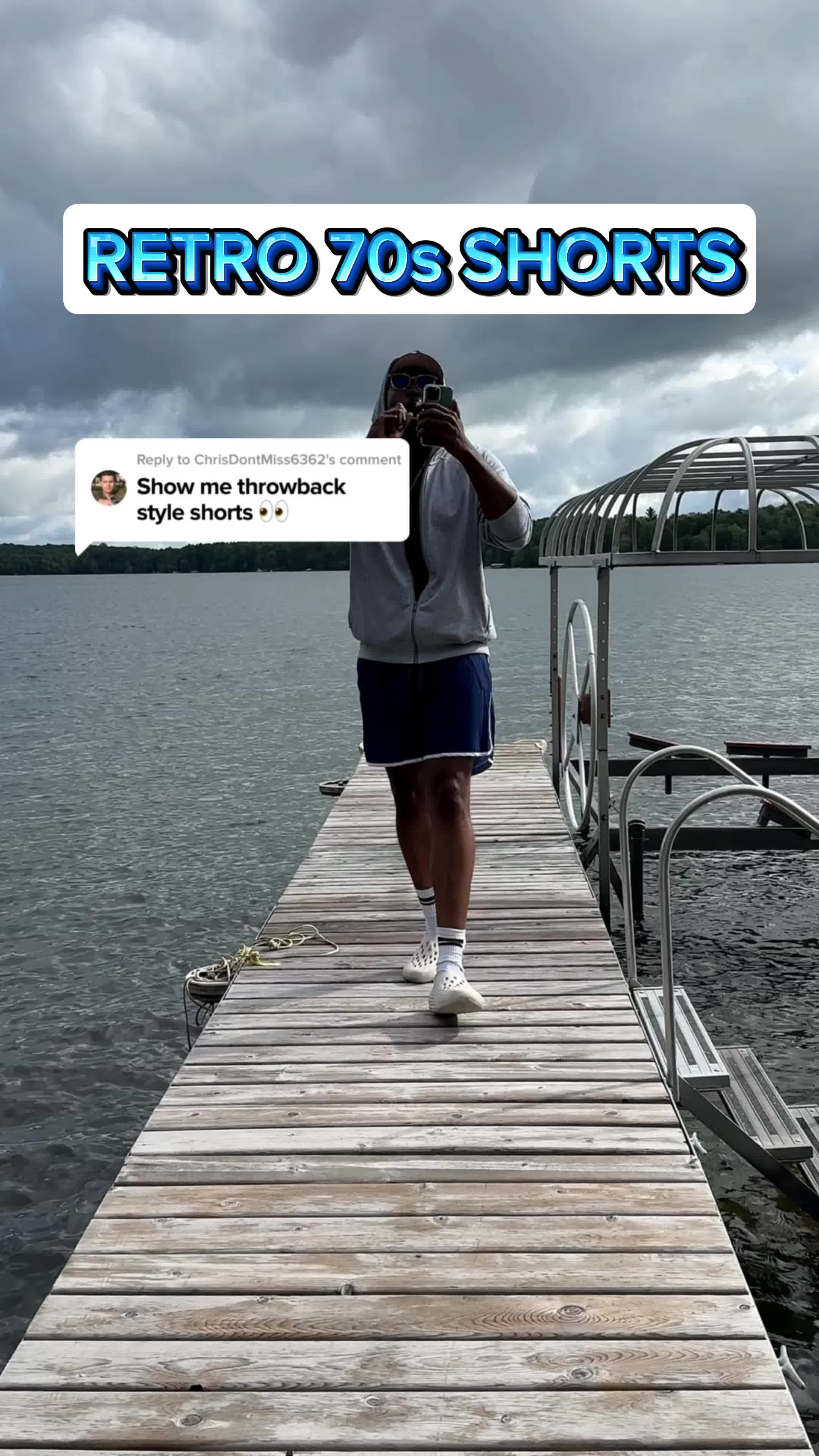 TikTok post by @itzzchicago for Maamgic. Caption reads: [...] 🤯🤯 Retro 70s style shorts from Maamgic....