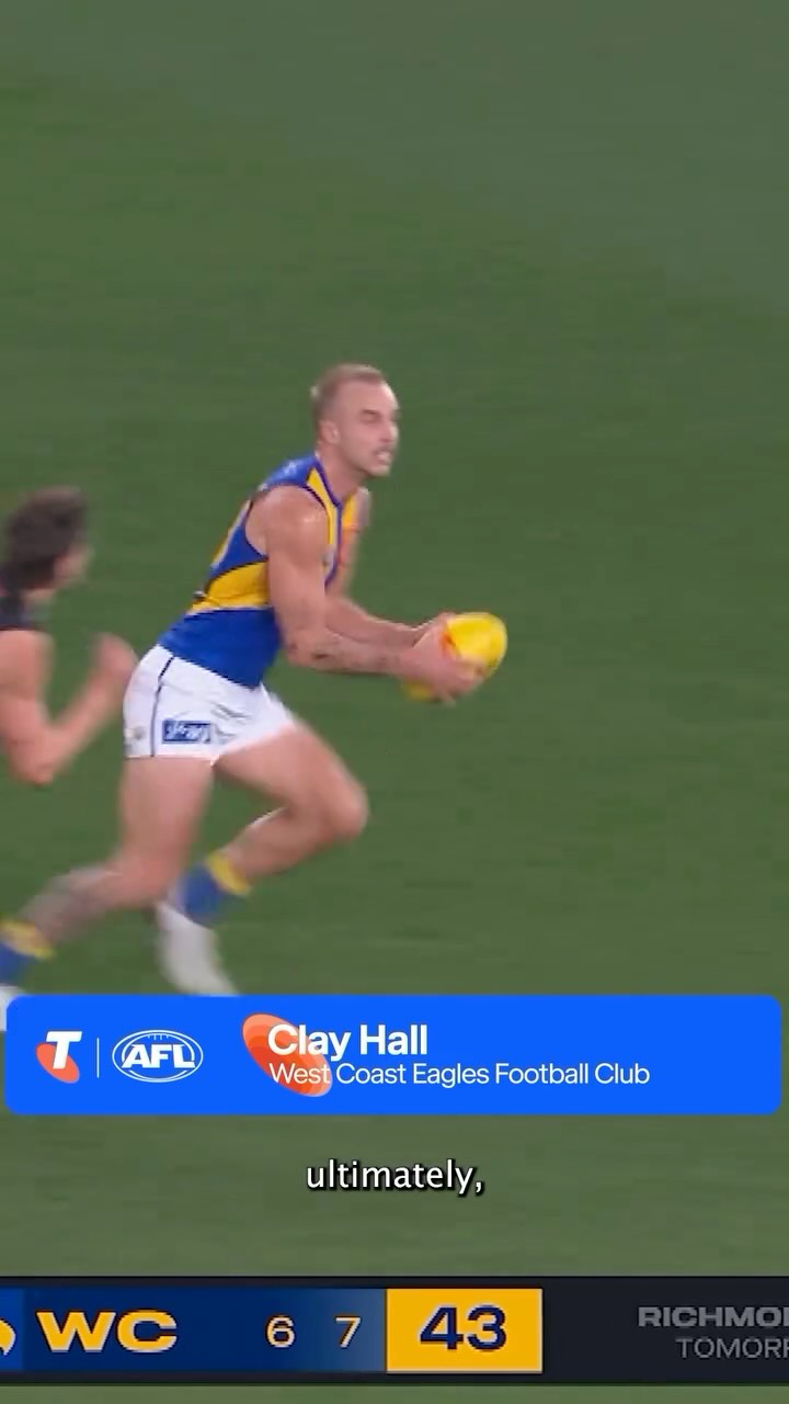 Instagram post by @westcoasteagles for Telstra. Caption reads: this duo 😆 @telstra 

#AFLRisingStar #Ad.