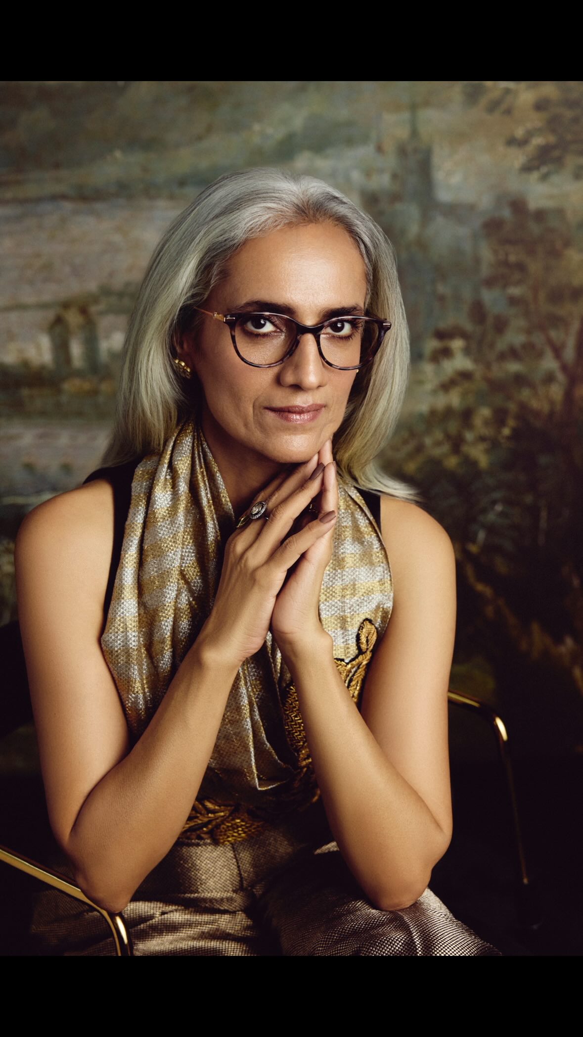 Instagram post by @aparnave for John Jacobs Eyewear. Caption reads: Festive feels and golden light ✨ Keeping it simple....