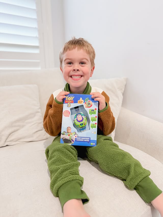Instagram post by an influencer for VTech Electronics Australia. Caption reads: 🚀 To infinity… and learning! 💚⌚️ The new....