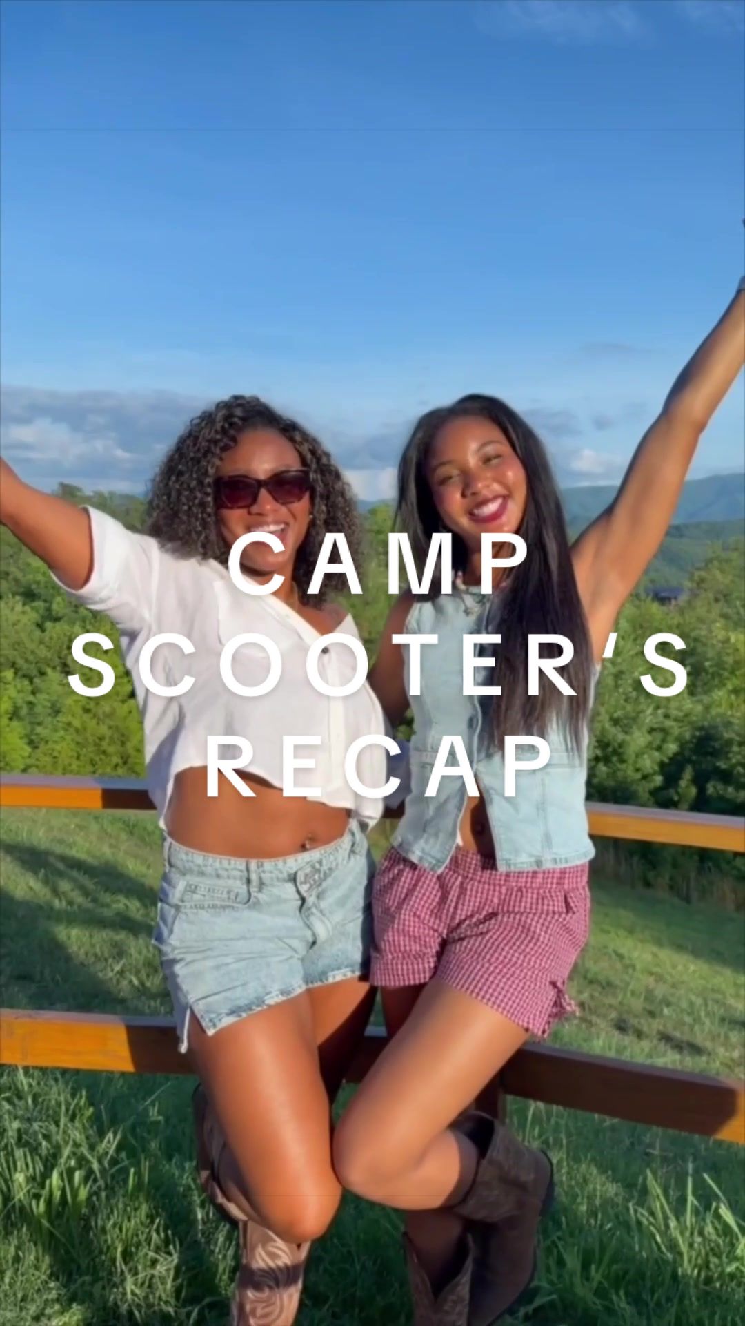 TikTok post by @kamrynbhall for Scooter's Coffee. Caption reads: [...] BEST WEEKEND EVER!!!! ✨🏕️💌🐻....
