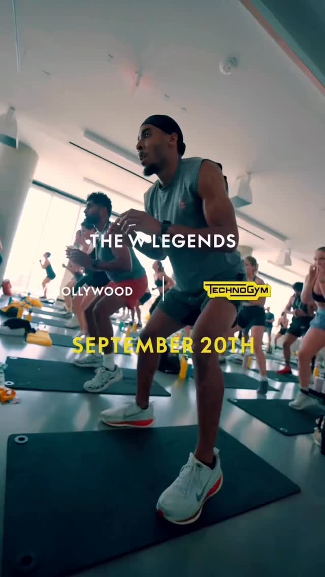 Instagram post by @trainedbylany for Technogym. Caption reads: WE ARE RUNNING IT BACK 💪🏻 

W LEGENDS LEVEL UP 2....