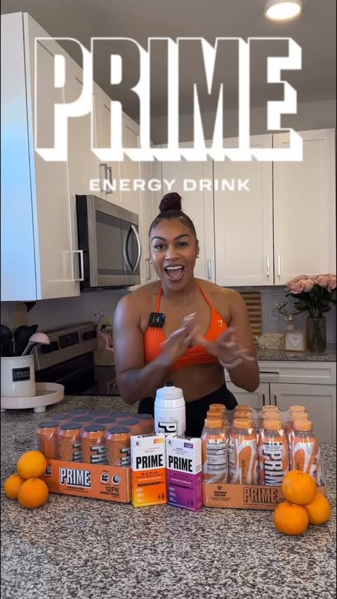 Instagram post by @body.slei for DrinkPrime. Caption reads: Introducing @drinkprime Dreamy Fall Sips....