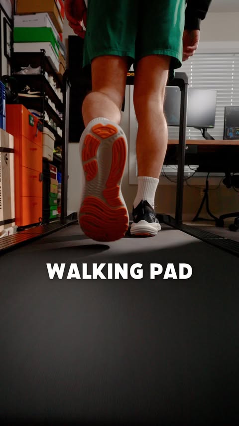 Instagram post by @sameoldseth for WalkingPad. Caption reads: This has been a life saver for those busy days in....