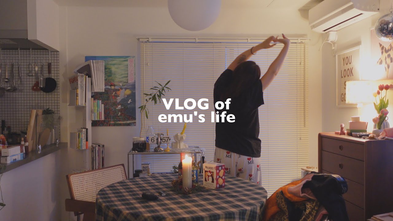 YouTube post by @emu_emu3320 for Mercari. Caption reads: A VLOG of a solo holiday where I wake up before....