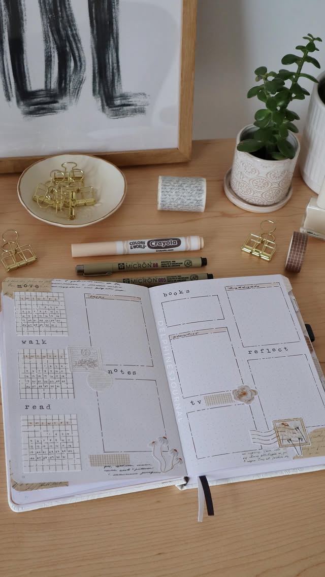 Instagram post by @delphinesjournal for Scribbles That Matter. Caption reads: [...] this overview 📖 stationery: •....