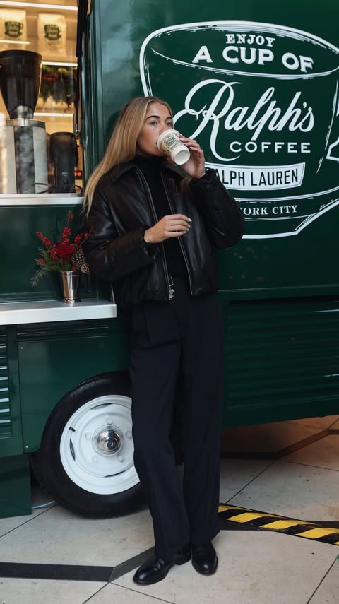 Instagram post by @gracemurrphy for Selfridges. Caption reads: Grace Murphy explores Ralph Lauren’s holiday world....